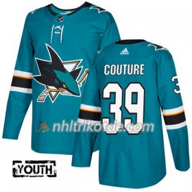San Jose Sharks Trikot Logan Couture 39 Adidas 2017-2018 Teal Authentic - Kinder